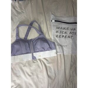 Shefit Ultimate Sports Bra Medium Front Zip High Impact Hook & Loop w Wash Bag